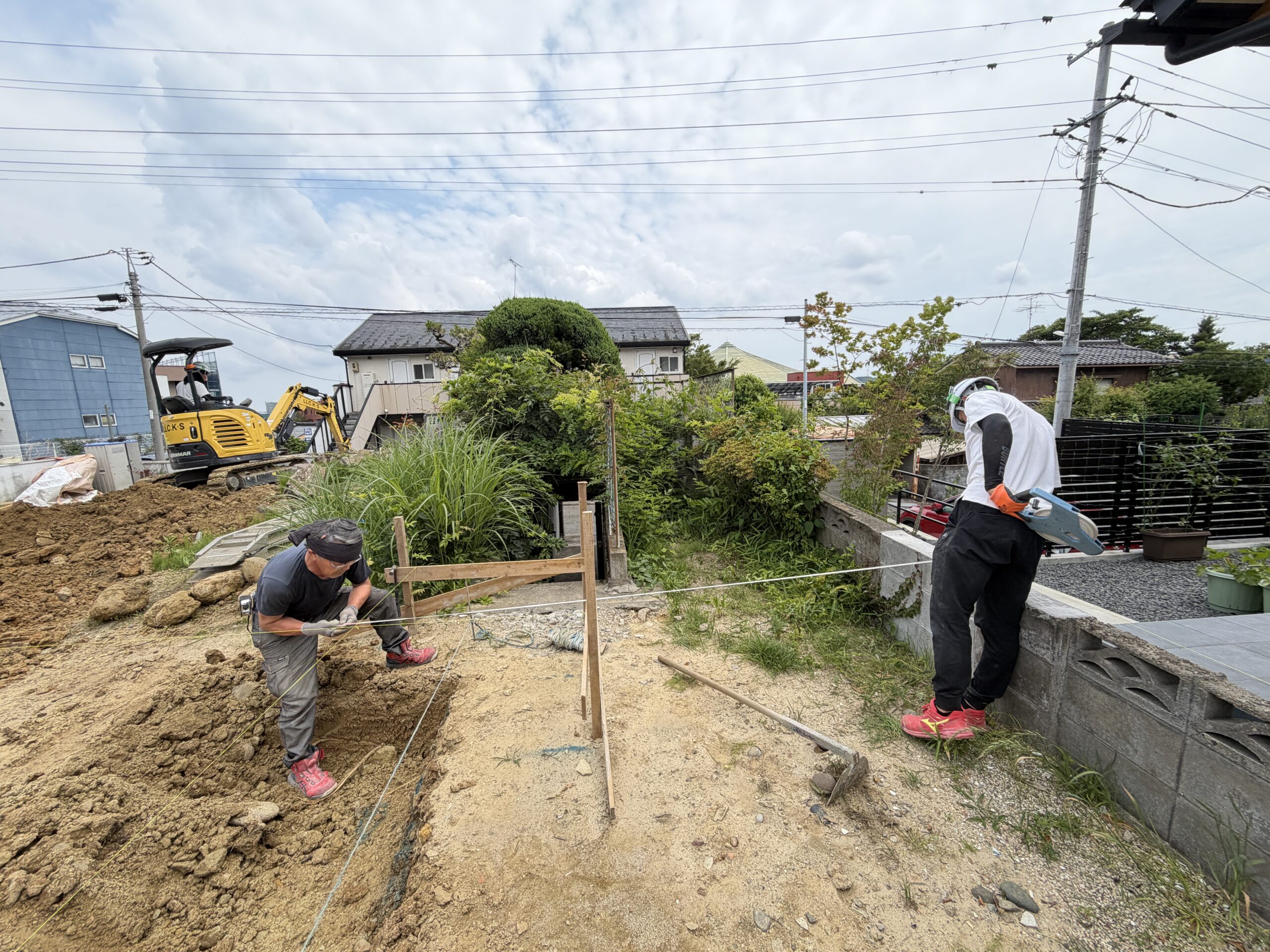 国見の家丁張検査
